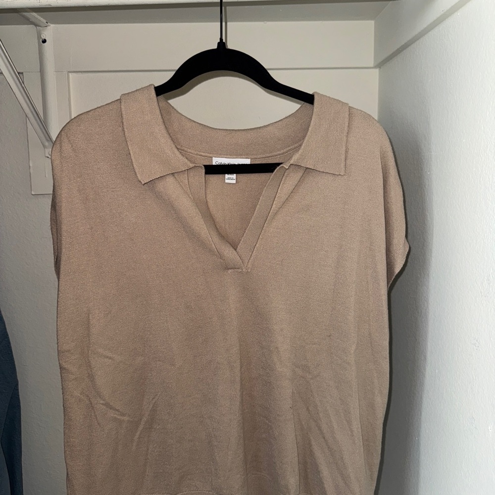 Calvin Klein Jeans Beige Polo Shirt
